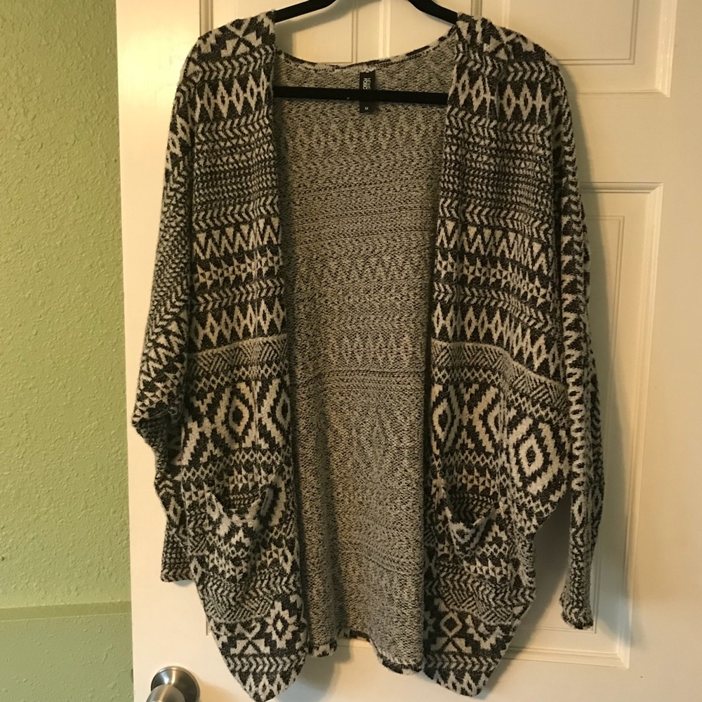Black and white tribal sweater
